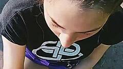 le chupo la pija a mi pareja lynela nira y king gontier 😍💦 big cock blowjob till cumshot facial