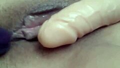 my pussy rubs two dicks till gaping wide