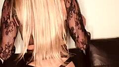 paloma veiga wakes up horny stroking her hard trans cock