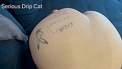 REAL ASS CUMSHOT on tight teen shaved pussy bent over homemade