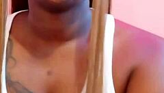 naejae listens to models filming and fingers her natural tits till orgasm