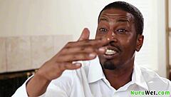 kenzie taylor's huge boobs glisten naked on isiah maxwell during nuru massage