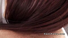 three amateur babes with small tits kiss blow big cocks and fuck hard at party