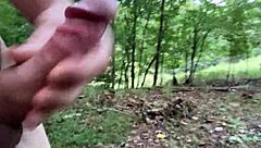 Amateur Clitlicker662 flashes pussy and masturbates to orgasm in forest