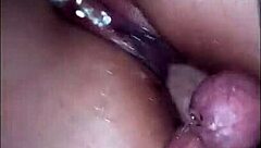 Latina babe squirts hard in doggy orgasm creampie explosion!