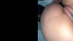 Latina babe squirts hard in doggy orgasm creampie explosion!