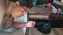 Brazilian milf teacher squirts on student cock in secret home fuck