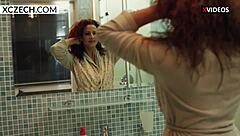 sexy milf mom teases huge tits in shower 🚿💦