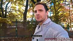 real german street blind date nails skinny blonde milf outdoors! 🇩🇪🔥