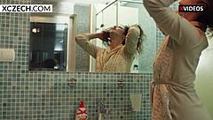 sexy milf mom teases huge tits in shower 🚿💦