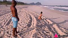 japinha drags beach pirocudo to bushes for bareback pounding