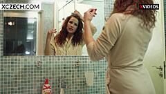 sexy milf mom teases huge tits in shower 🚿💦