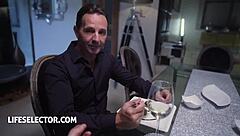 pov shalina devine begs for two cocks cowgirl riding to cum hard