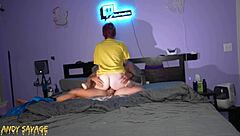 Amateur big ass babe cowgirl rides into sloppy throatfuck