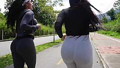 Boyfriend pounds her ass to give friend an anal lesson