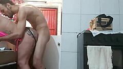 latino with huge cock meets busty milf for fun