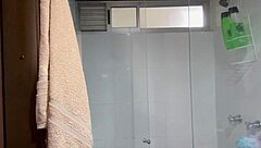 Behind scenes latina jazmine with andres acosta shower ass tease