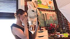 oh man the photoshoot got so hot we started fingering our wet pussies together