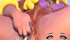 Lopunny Cosplay Ebony Squirts Everywhere During Intense Missionary Pounding