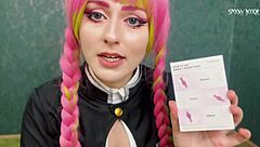 kanroji mitsuri trembles in ecstasy fingering pink pussy to climax