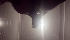 He rushes to bathroom for hot masturbation session!