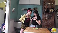 goth brunettes, wanna lick finger toys everywhere in house?