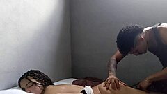 no more hotel rooms so i share bed with hot stepsis and spank her big latina ass all night