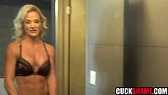 hey hubby, watch me fuck these guys while you wait