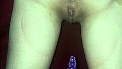 brazilian cutie trains her shaved ass for anal solo on christmas with horny masturbation