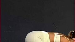 Erotic Tummy Exercises Tease Panties and Belly Curves Intensely