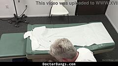 so this shy teen patient bends over for the doctor's big cock in hospital threesome game