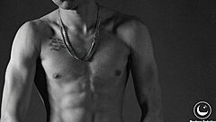 james jacobs skinny black teen strips naked in interracial leather solo