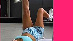 Erotic Tummy Exercises Tease Panties and Belly Curves Intensely