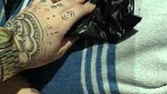 Angel Lima plugs her tight ass while fingering in public mall shop