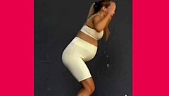 Erotic Tummy Exercises Tease Panties and Belly Curves Intensely