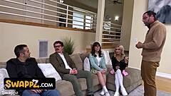 these stepdads bring their sluts to the brothel and teach teasing seduction in group orgy