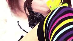 Petite Japanese stepsis caught stroking seduces for first blowjob ever