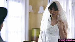 before the wedding tranny bride korra del rio fucks petite lola fae gift hard