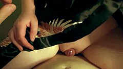 stepmom and stepson heating up date night on bed