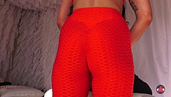 filipina massages with creampie dripping from yoga leggings pussy closeup