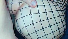 Bedroom wife in lingerie dares anal assfucking pov with skinny milf