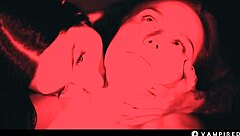 Tattooed dominatrix rips clothes off redhead turning her into obedient lesbian vampire sex slave?