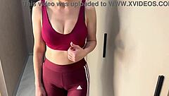 horny stepmom saw me with girlfriend and fucked my cock hard