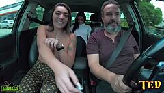 hey, paola venturine and gabriela andrade stop traffic with naked street car putaria!