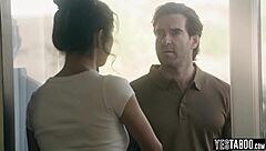 Big Ass Latina Teen Stepdaughter Rides Stepdad's Monster Cock Doggystyle After Muff Diving Reward