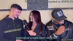 Street latina ready for hard bbc pounding in amateur threesome?