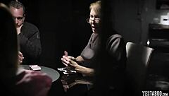 two teen 18+ blondes get corrupted by horny grandpa in taboo ffm blowjob threesome