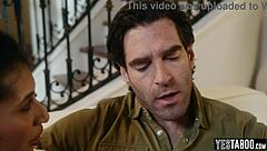 Big Ass Latina Teen Stepdaughter Rides Stepdad's Monster Cock Doggystyle After Muff Diving Reward