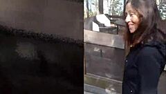 best pov forest fuck with mature candi annie swallowing cum after juicy tits workout