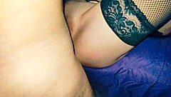 Bedroom wife in lingerie dares anal assfucking pov with skinny milf